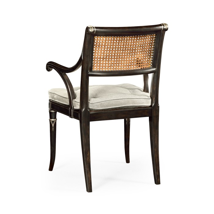 Linden Charcoal Wash Dining Arm Chair