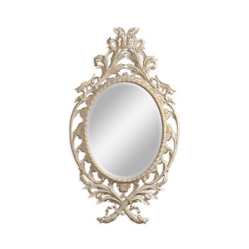 Leicester Venetian White Oak Mirror