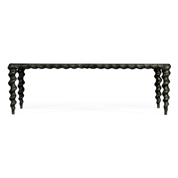 Karinta Antique Brass Coffee Table with Antique Mirror Top