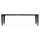 Karinta Antique Brass Coffee Table with Antique Mirror Top