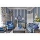 Haygrove White & Blue Marquetry Coffee Table