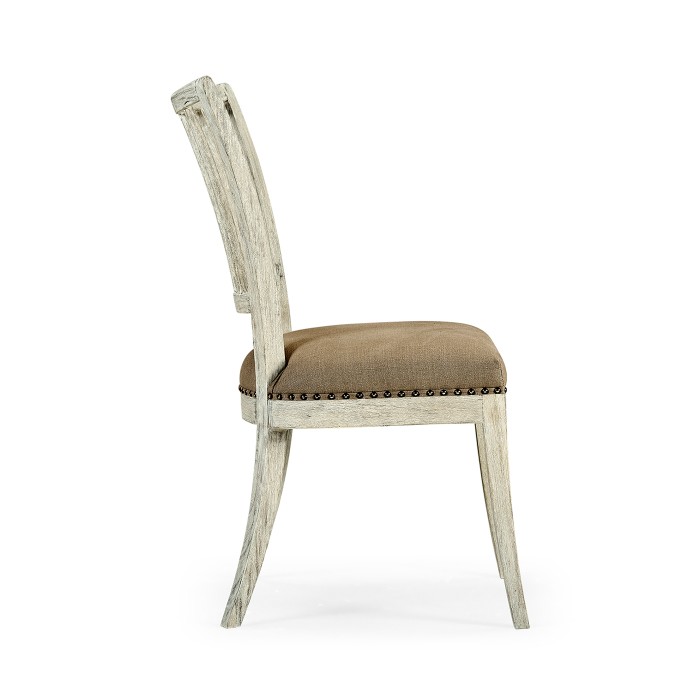 Lucillo Washed Acacia Carver Side Chair