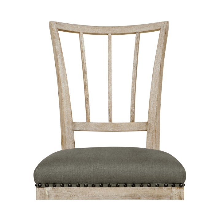Lucillo Washed Acacia Carver Side Chair