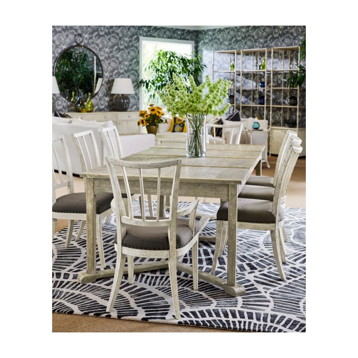 Lucillo Washed Acacia Carver Side Chair
