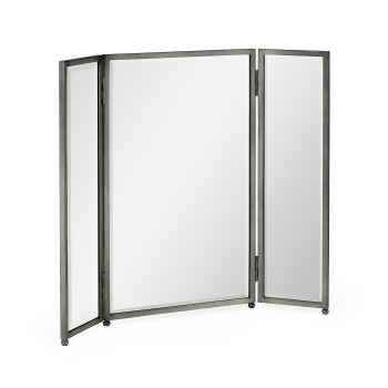 Triple Bronzed Stainless Steel Dressing Table Mirror