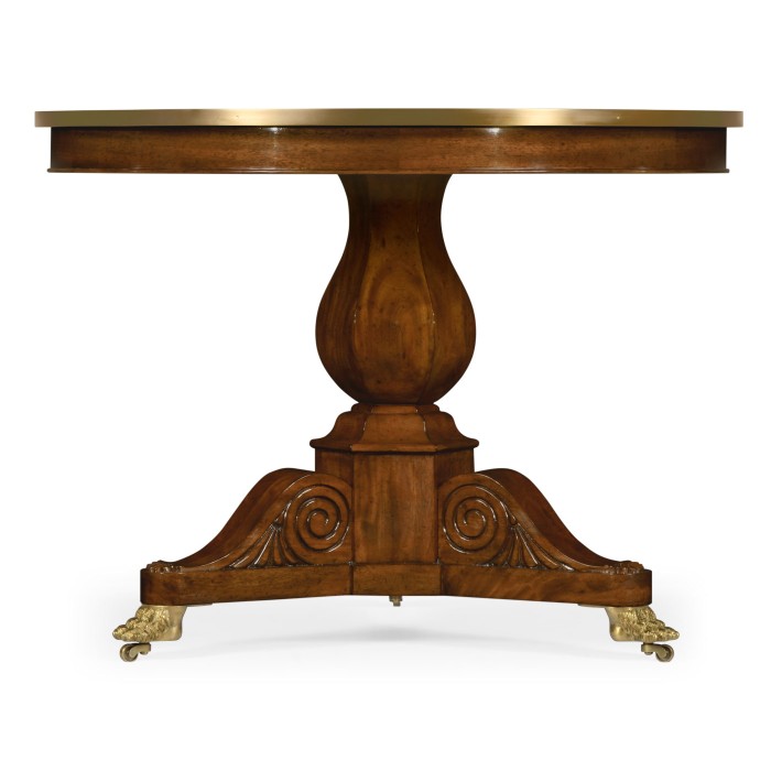 Medium Mahogany & Marquetry Left Hall Tilted Top Centre Table