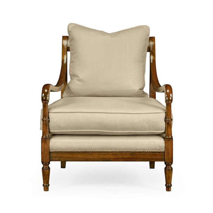 Biedermeier Medium Mahogany Lounge Chair