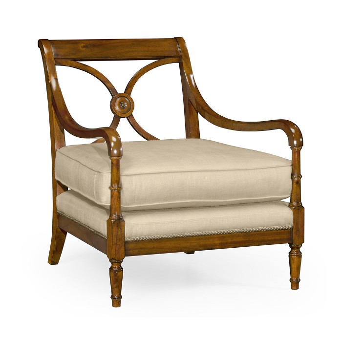 Biedermeier Medium Mahogany Lounge Chair