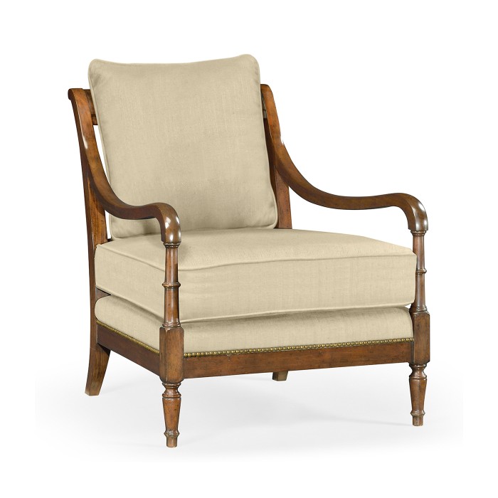 Biedermeier Medium Mahogany Lounge Chair