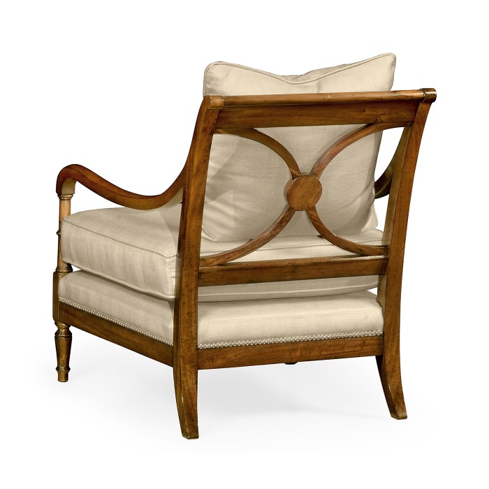 Biedermeier Medium Mahogany Lounge Chair