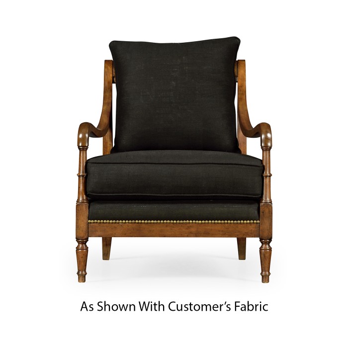 Biedermeier Medium Mahogany Lounge Chair