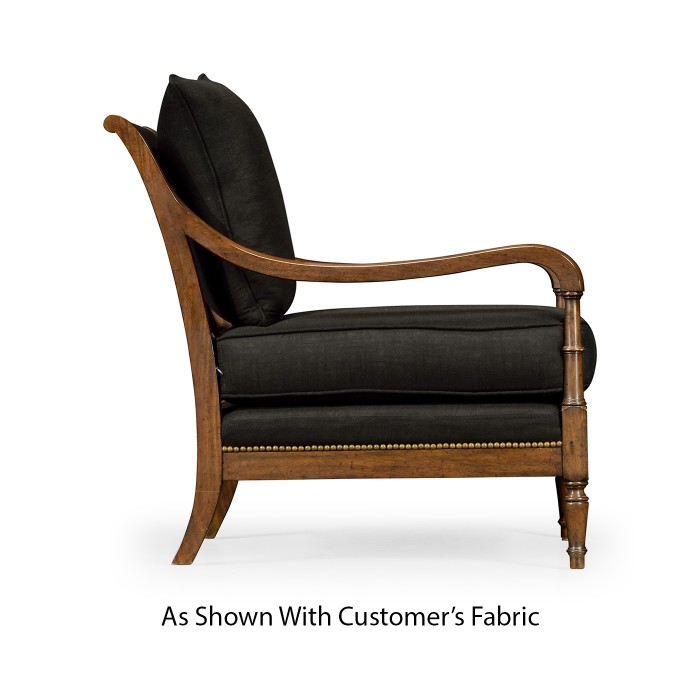 Biedermeier Medium Mahogany Lounge Chair