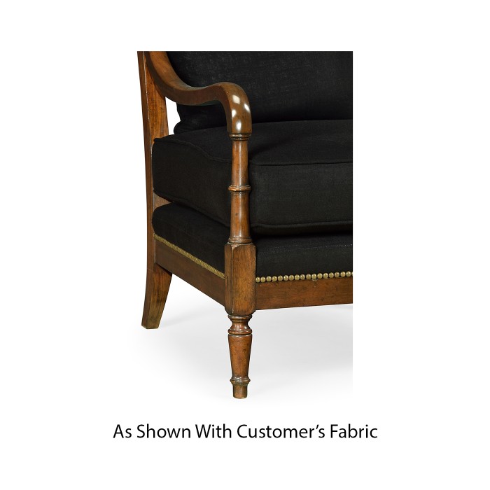 Biedermeier Medium Mahogany Lounge Chair