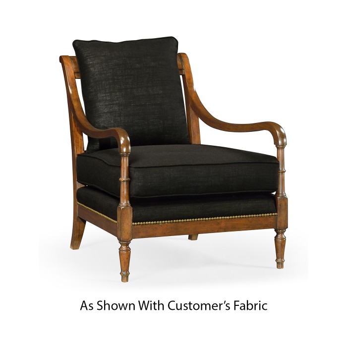 Biedermeier Medium Mahogany Lounge Chair