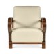 Moderne High Lustre Santos Rosewood Arm Chair