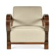 Moderne High Lustre Santos Rosewood Arm Chair