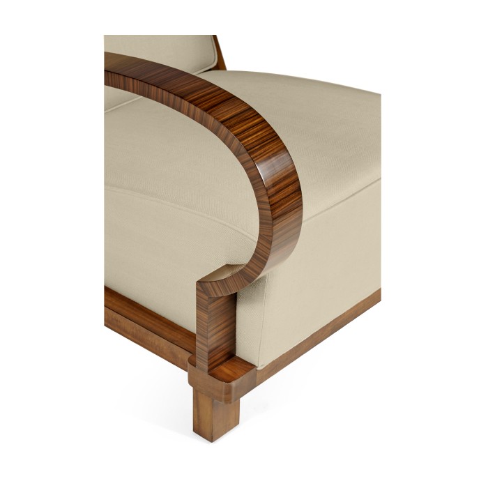 Moderne High Lustre Santos Rosewood Arm Chair