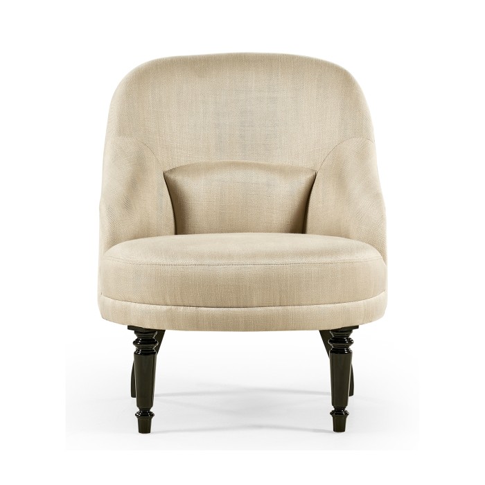 Napoleon III Black Slipper Chair