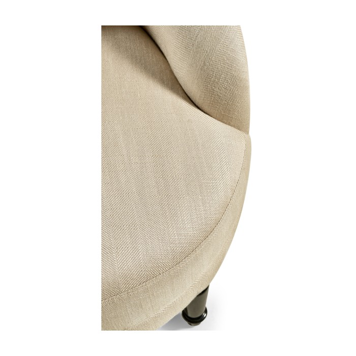 Napoleon III Black Slipper Chair
