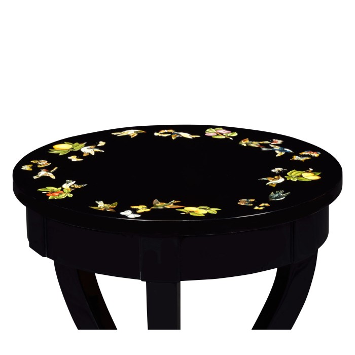 Biedermeier Black Cigarette Table