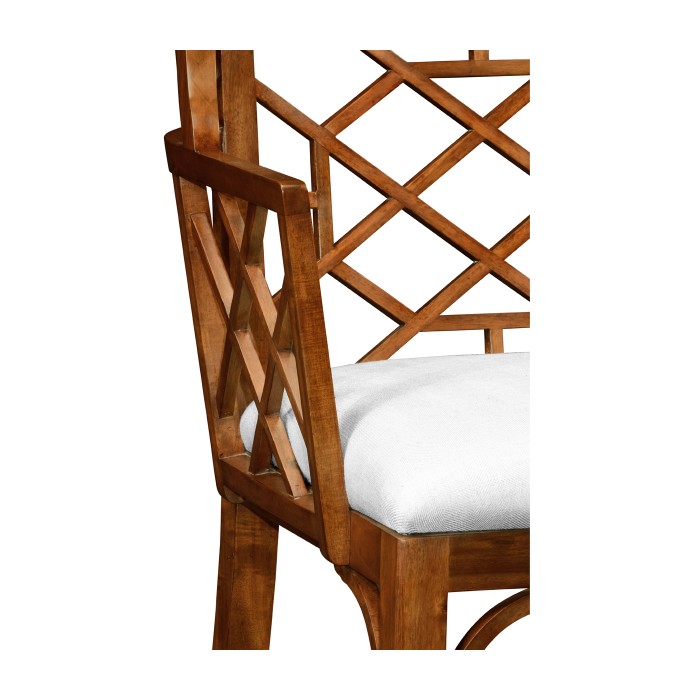 Imperial Mahogany Lattice Back Wing Chair