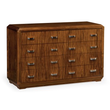 Moderne High Lustre Santos Rosewood Chests of Eight Drawers