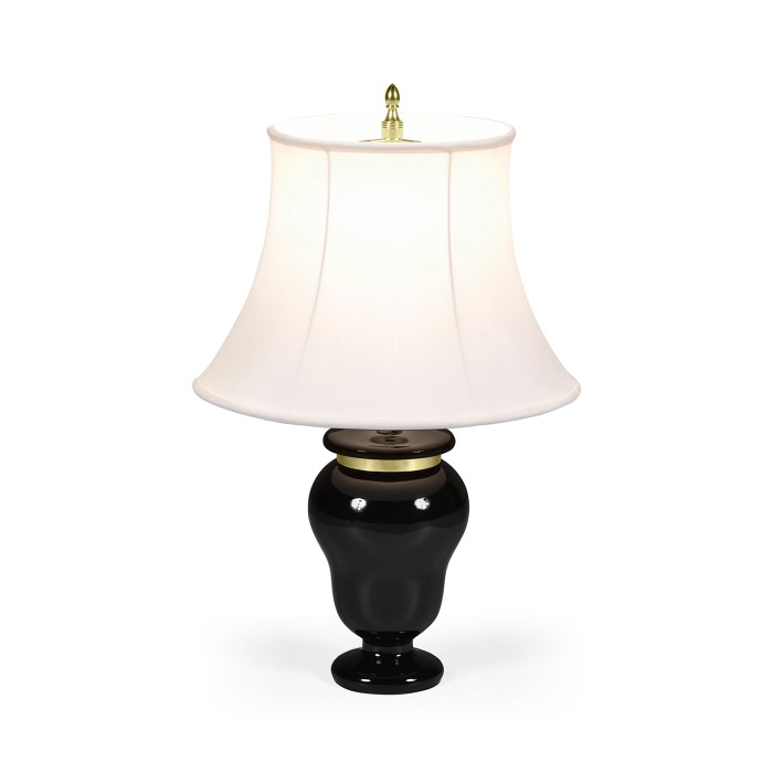 Black & Brass Urn Table Lamp
