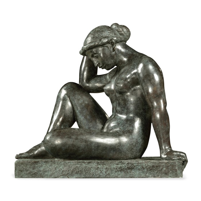 Art Deco Nude Female Left Sculpture