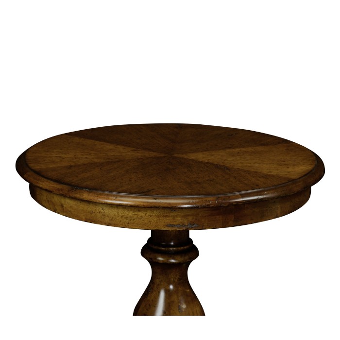 Biedermeier Walnut Pedestal End Table