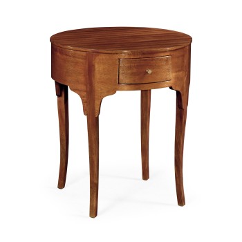 Biedermeier Imperial Mahogany Drum Table with Small Drawer
