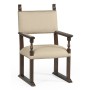 Acanthus Carved Rich Chestnut Dining Arm Chair