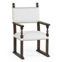 Acanthus Carved Rich Chestnut Dining Arm Chair