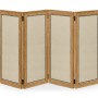 Brushed Medium Brown Oak Screen. Upholstered in MAZO