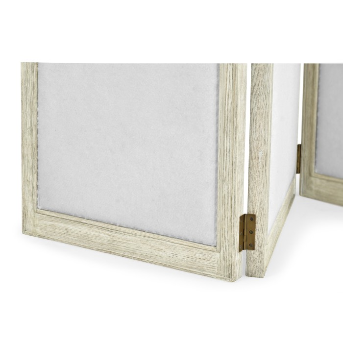 Light Grey Oak Screen, Upholstered in COM by Distributor