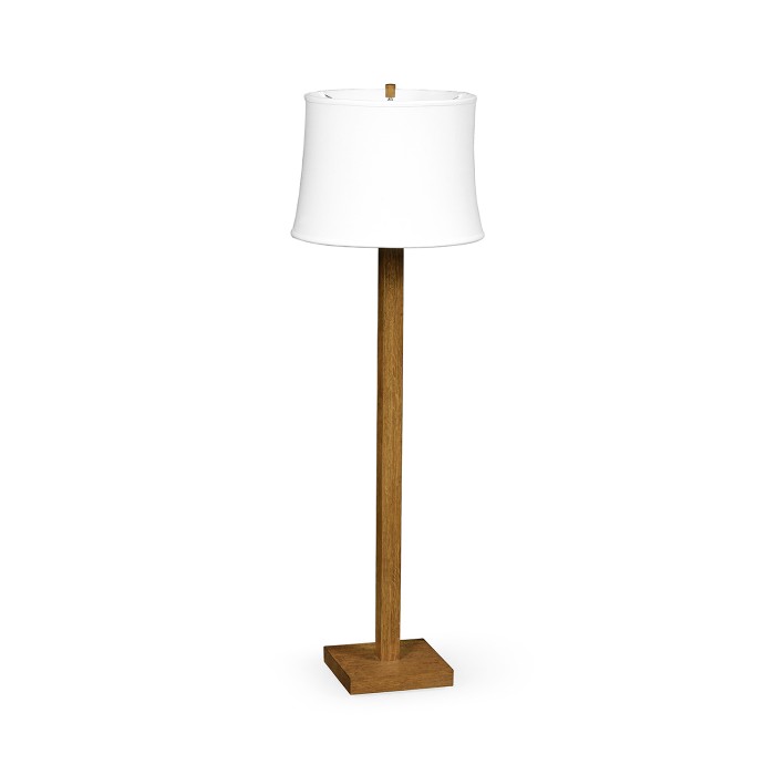 Brushed Golden Oak Floor Lamp
