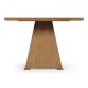 Square Brushed Medium Brown Oak End Table