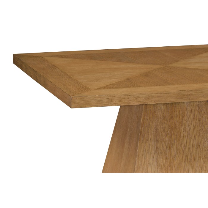Square Brushed Medium Brown Oak End Table