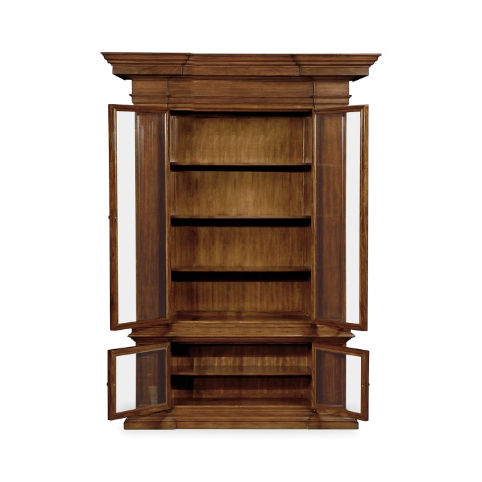 Single Venetian English Mahogany Bookcase