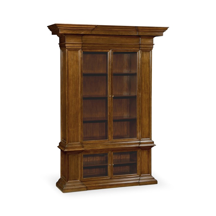 Single Venetian English Mahogany Bookcase