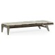 Grey & Rattan Chaise Lounge with Cushion