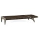 Grey & Rattan Chaise Lounge with Cushion