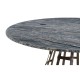 Round Geometric Dome Brass Breakfast Table with A Grey Marble Top 36