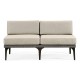 Dark Grey Rattan Two-Seat Centre Sofa Sectional 55