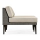 Dark Grey Rattan Two-Seat Centre Sofa Sectional 55