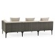 Dark Grey Rattan Left Three-Seat Sofa Sectional 98