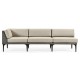 Dark Grey Rattan Right Three-Seat Sofa Sectional 98