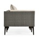 Dark Grey Rattan Right Three-Seat Sofa Sectional 98