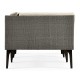 Dark Grey Rattan Right Three-Seat Sofa Sectional 98