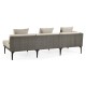 Dark Grey Rattan Right Three-Seat Sofa Sectional 98