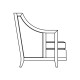 Walnut & Dark Grey Rattan Right Two-Seat Sofa Sectional 57